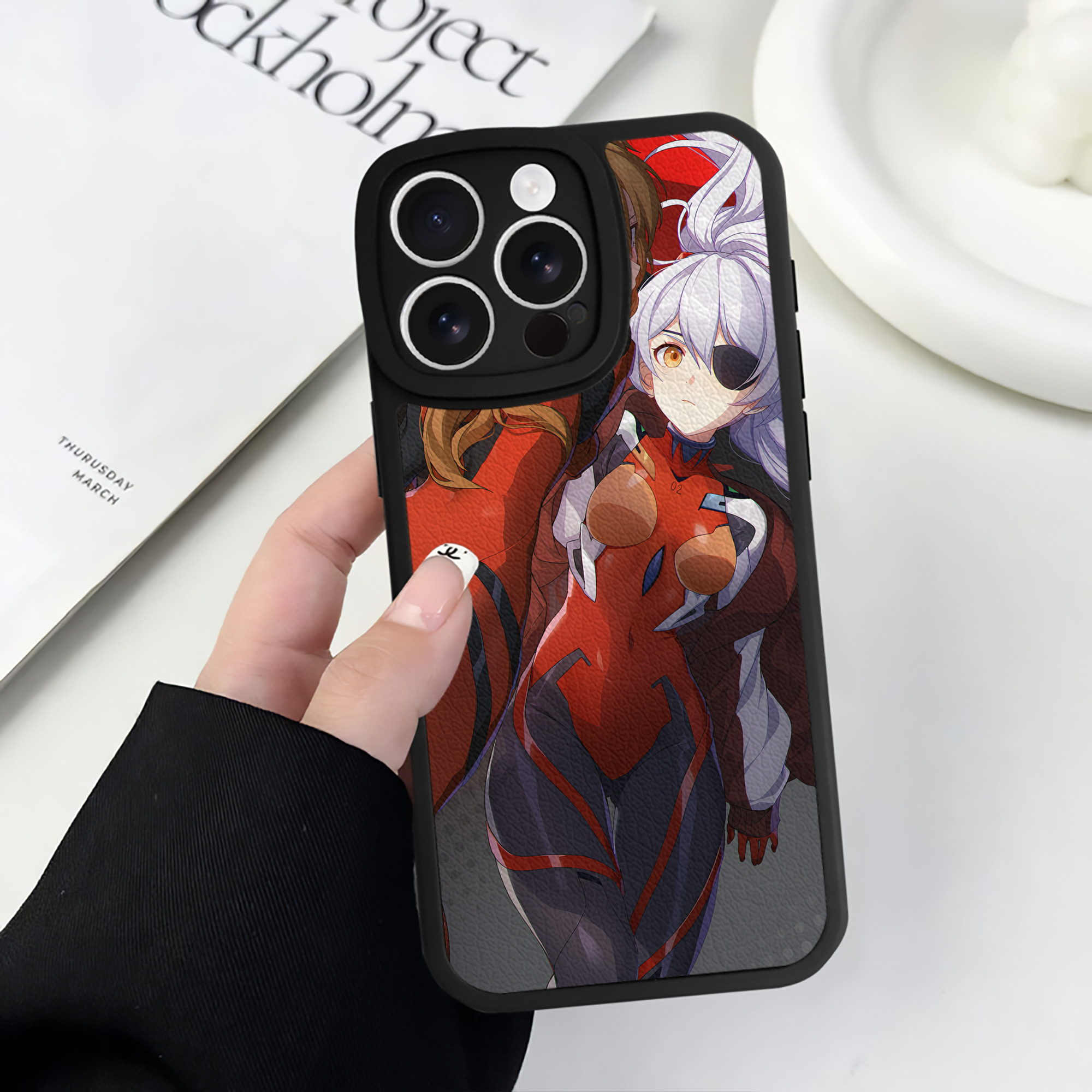 （画像用） EVA 新世紀エヴァンゲリオン 【iPhone 16シリーズ対応】シリコンスマホケース（レザー調） 材質：シリコン